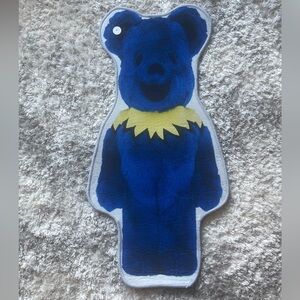 Bearbrick x Grateful Dead dancing  Bear Shaped Rug with Yellow Accents